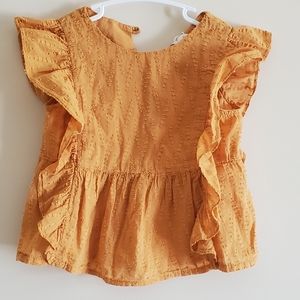 2-3Year old Zara sleeveless Top mustard yellow